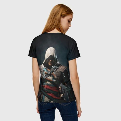 Женская футболка 3D Assassins Creed 4, цвет 3D печать - фото 4