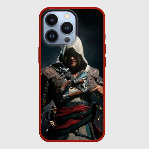 Чехол для iPhone 13 Pro Assassins Creed 4, цвет красный