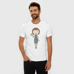 Мужская футболка хлопок Slim Офисная Леди согласна - фото 2