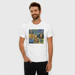 Мужская футболка хлопок Slim Картины Ван Гога - фото 2
