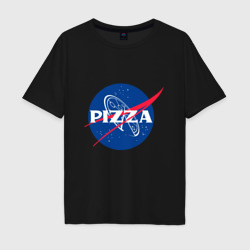 Мужская футболка хлопок Oversize NASA - pizza