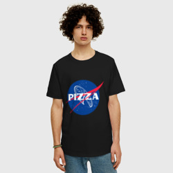 Мужская футболка хлопок Oversize NASA - pizza - фото 2