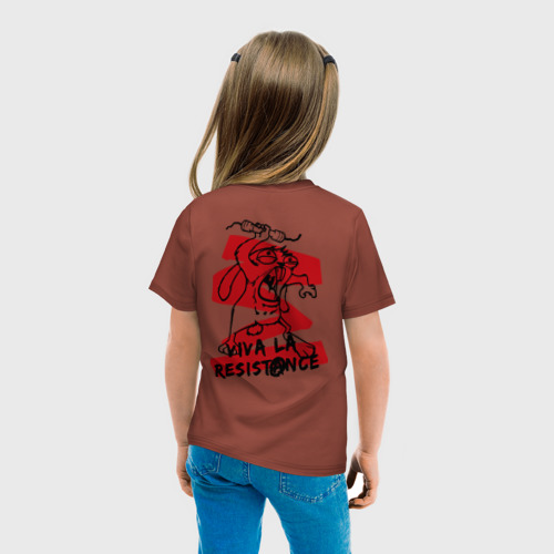 Детская футболка хлопок la resistance, цвет кирпичный - фото 6