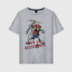 Женская футболка хлопок Oversize la resistance