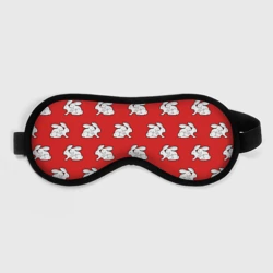 Маска для сна 3D Секс кролики на красном