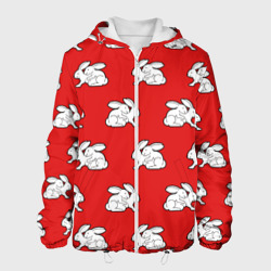 Мужская куртка 3D Секс кролики на красном