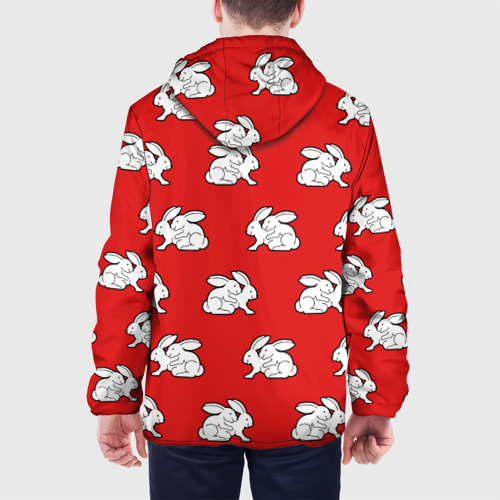 Мужская куртка 3D Секс кролики на красном, цвет 3D печать - фото 5
