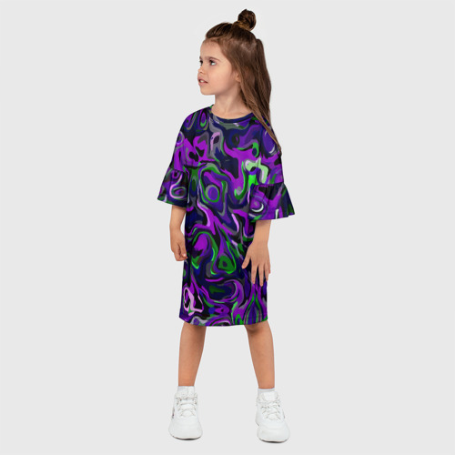 Детское платье 3D с принтом Кислые сладкие пятна, фото на моделе #1