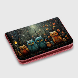 Картхолдер с принтом Совы в стиле Folk Art