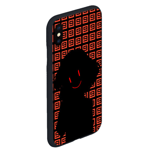 Чехол для iPhone XS Max матовый Undertale - Frisk smile, цвет черный - фото 3