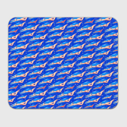 Прямоугольный коврик для мышки Плывущие девушки на синем