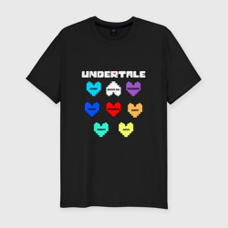 Мужская футболка хлопок Slim Undertale - души 8 людей