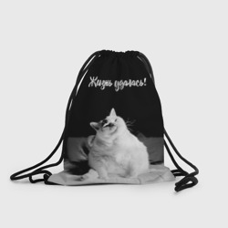 Рюкзак-мешок 3D Жирный кот - жизнь удалась