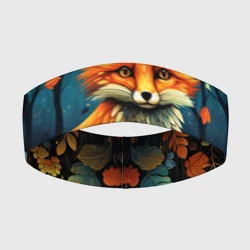 Повязка на голову 3D Лиса в Folk Art стиле