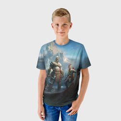 Детская футболка 3D Кратос c Атреем - фото 2