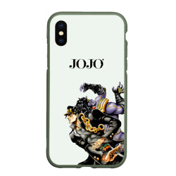 Чехол для iPhone XS Max матовый Стенд Джотаро Куджо Star Platinum