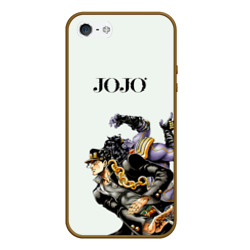 Чехол для iPhone 5/5S матовый Стенд Джотаро Куджо Star Platinum