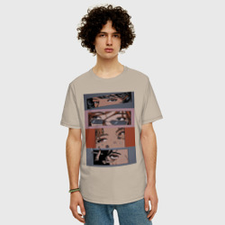 Мужская футболка хлопок Oversize Женские глаза - фото 2
