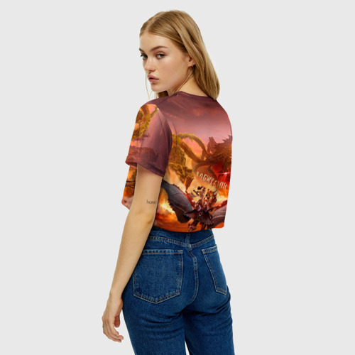 Женская футболка Crop-top 3D Алой на пылающих берегах, цвет 3D печать - фото 5