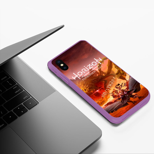Чехол для iPhone XS Max матовый с принтом Horizon forbidden west burning shores dlc, фото #5