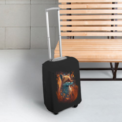 Чехол для чемодана 3D Огненная лиса - фото 2
