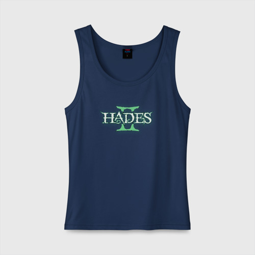 Женская майка хлопок Hades 2 logo, цвет темно-синий