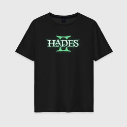Женская футболка хлопок Oversize Hades 2 logo