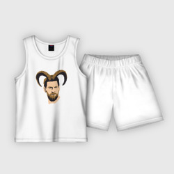 Детская пижама с шортами хлопок Messi goat