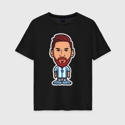 Женская футболка хлопок Oversize Little Messi