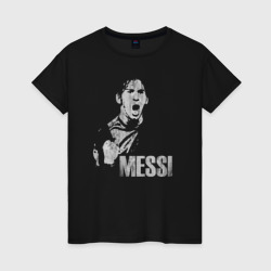 Женская футболка хлопок Leo Messi scream