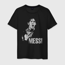 Leo Messi scream – Футболка из хлопка с принтом купить со скидкой в -20%