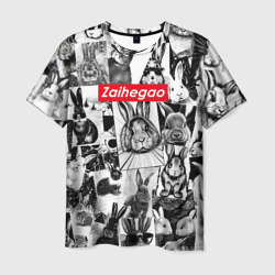 Zaihegao - паттерн с зайчиками – Мужская футболка 3D с принтом купить со скидкой в -26%
