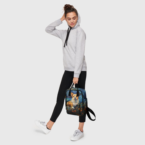 Женский рюкзак 3D Корги в стиле Ван Гога - фото 4