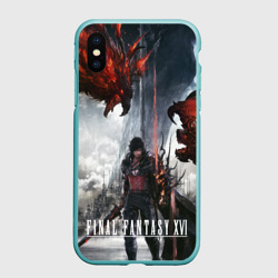 Чехол для iPhone XS Max матовый Клайв и Феникс Final fantasy 16
