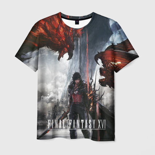 Мужская футболка 3D Клайв и Феникс Final fantasy 16, цвет 3D печать