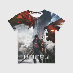 Детская футболка 3D Клайв и Феникс Final fantasy 16