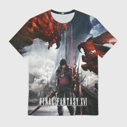 Мужская футболка 3D Клайв и Феникс Final fantasy 16