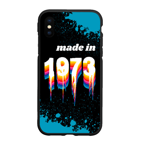 Чехол для iPhone XS Max матовый Made in 1973: liquid art