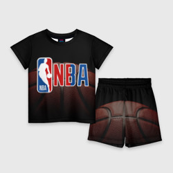 Детский костюм с шортами 3D NBA - logo