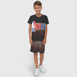 Детский костюм с шортами 3D NBA - logo - фото 2