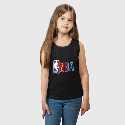 Детская майка хлопок NBA - big logo, цвет черный - фото 3