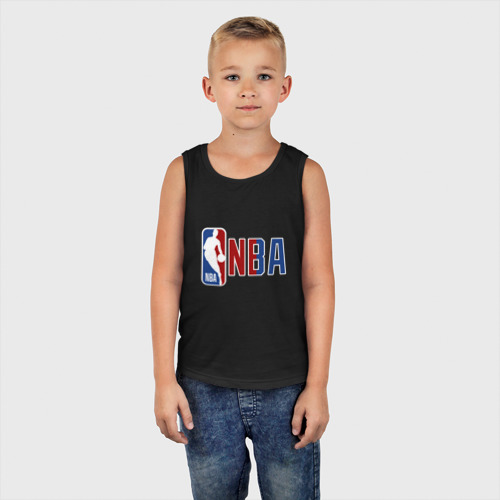 Детская майка хлопок NBA - big logo, цвет черный - фото 5