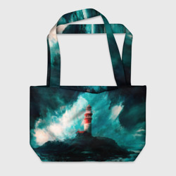 Пляжная сумка 3D Бушующее море