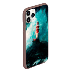 Чехол для iPhone 11 Pro Max матовый Бушующее море - фото 2