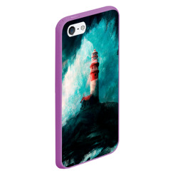 Чехол для iPhone 5/5S матовый Бушующее море - фото 2