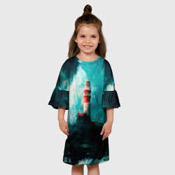 Детское платье 3D Бушующее море - фото 2