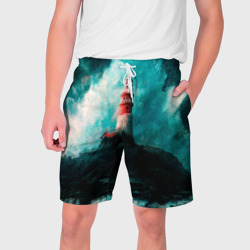 Мужские шорты 3D Бушующее море