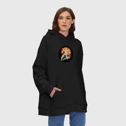 Худи SuperOversize хлопок Большой японский кот с суши - фото 2