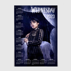 Плакат Календарь 2023 Уэнсдэй
