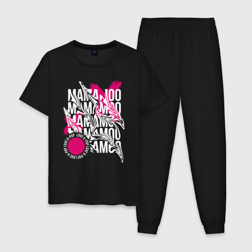 Мужская пижама хлопок Mamamoo love k-pop, цвет черный